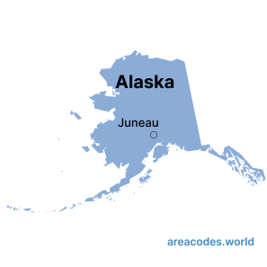 alaska map image - areacode.world