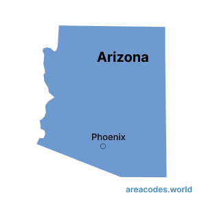 arizona map image - areacode.world