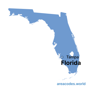 Florida map image - areacode.world
