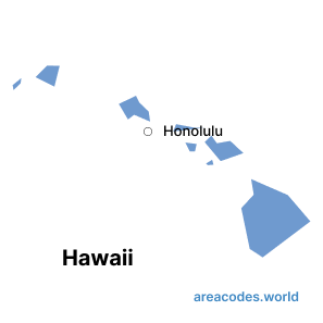Hawaii map image - areacode.world