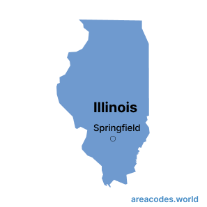 Illinois map image - areacode.world