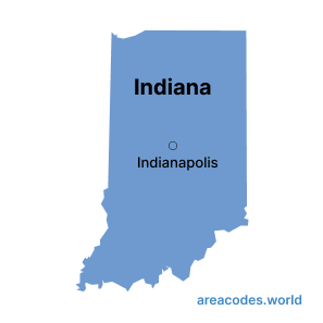 Indiana map image - areacode.world