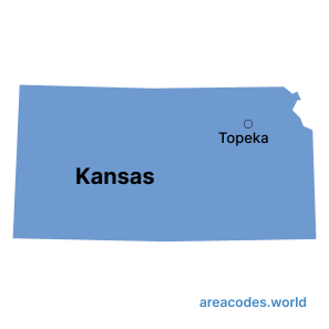 Kansas map image - areacode.world
