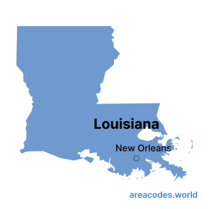Louisiana map image - areacode.world