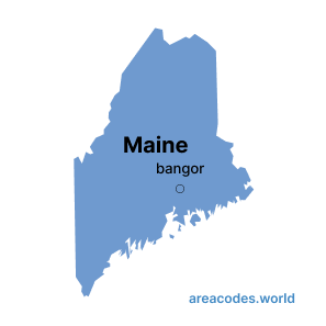 Maine map image - areacode.world
