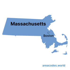 Massachusetts map image - areacode.world