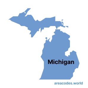 Michigan map image - areacode.world