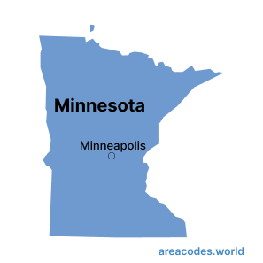 Minnesota map image - areacode.world