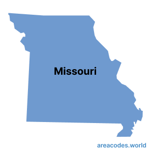 Missouri map image - areacode.world