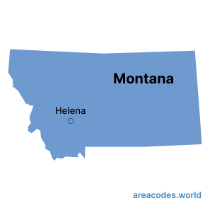 Montana map image - areacode.world
