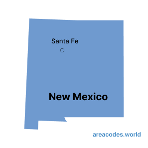 New Mexico map image - areacode.world