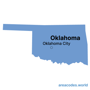 Oklahoma map image - areacode.world