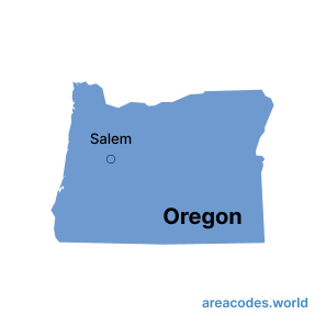 Oregon map image - areacode.world