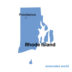 Rhode Island map image - areacode.world