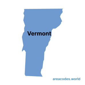 Vermont map image - areacode.world