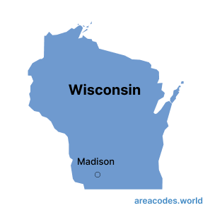 Wisconsin map image - areacode.world