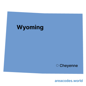 Wyoming map image - areacode.world